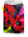 Carolina Herrera Size 6 Green, Red & Multi Cotton Back Zip Abstract Design Skirt Green, Red & Multi / 6