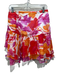 Milly Size 4 Red, Pink & Orange Polyester Back Zip Floral Tiered Ruffle Skirt Red, Pink & Orange / 4