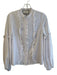 Alexis Size XS White Cotton & Polyester Button Down Balloon Sleeve Top White / XS