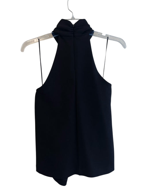 Anine Bing Size XS Black Acetate Lined Cross Over Halter Sleeveless Top Black / XS