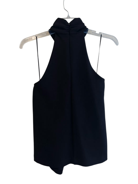 Anine Bing Size XS Black Acetate Lined Cross Over Halter Sleeveless Top Black / XS