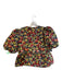Ganni Size 36 Black & Multi Polyester Brocade Short Puff Sleeve Skirt Set Black & Multi / 36