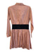 Karina Grimaldi Size S Pink Cotton Collared 3/4 Button Waist Belt Dress Pink / S
