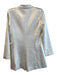 Karina Grimaldi Size S White Triacetate Satin Lapel Long Sleeve Romper White / S
