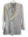 Karina Grimaldi Size S White Triacetate Satin Lapel Long Sleeve Romper White / S
