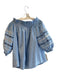 Mi Golondrina Size Est M Blue No Fabric Tag Off Shoulder Gingham Lace Detail Top Blue / Est M