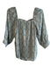 Roma Size XS Sage green Lenzing Blend Long Sleeve Off Shoulder Patterned Top Sage green / XS
