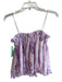 Ganni Size 36 Lavender Polyester Pleated Spaghetti Strap Gathered Cropped Top Lavender / 36
