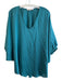 Nouvelle Size S Green Silk V Neck batwing Solid Color Top Green / S