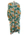 Loewe Size Est M/L Cream & Multi No Fabric Tag Button Up Long Sleeve Maxi Dress Cream & Multi / Est M/L