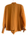 Misa Size XS Mustard Yellow Viscose ruffles Long Sleeve Button Down Top Mustard Yellow / XS