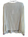 Louise Misha Size Large Cream Viscose Long Sleeve Embroidered Half Button Top Cream / Large