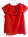 Inclan Studio Size Large Orange Cotton & Silk Sleeveless Button Down Top Orange / Large