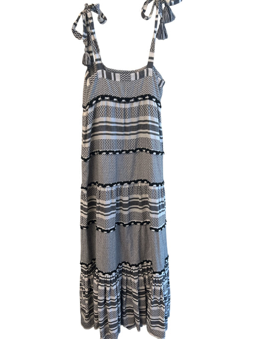 Veronica Beard Size XS Black & White Cotton Sleeveless All Over Print Dress Black & White / XS
