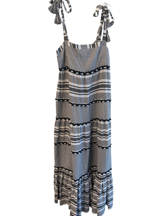 Veronica Beard Size XS Black & White Cotton Sleeveless All Over Print Dress Black & White / XS
