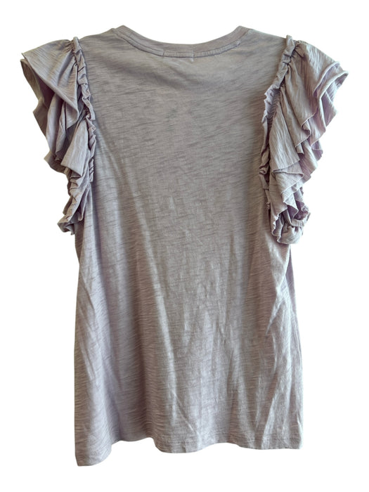 Goldie Size Large Lavender Pima Cotton Round Neck Heathered Top Lavender / Large