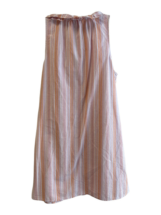 Sundays Size XS Peach & Multi Cotton Sleeveless Stripes buttondown Top Peach & Multi / XS