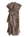 Ann Mashburn Size XS Black & Tan Polyester Drop Cap Sleeve Animal Print Dress Black & Tan / XS