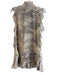 Red Valentino Size 38 Gray & multi Silk Stars Sleeveless Ruffle Accent Dress Gray & multi / 38