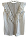 Mi Golondrina Size Small White No Fabric Tag Sleeveless Round Split Neck Top White / Small