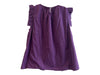 Sea New York Size 6 Purple Cotton Sleeveless Ruffles Keyhole Back high neck Top Purple / 6