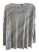 Raquel Allegra Size 1 Gray Linen Blend Long Sleeve Round Neck Marble Print Top Gray / 1