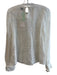 Cami NYC Size Small White Ramie Long Sleeve Round Neck Keyhole Back Top White / Small