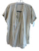 Raquel Allegra Size 0 Ivory Cotton Short Sleeve V Neck Raw Hem Sheer Top Ivory / 0