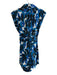 Karina Grimaldi Size Large Blue, Black & White Linen Sleeveless Collared Jumper Blue, Black & White / Large