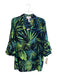 Joseph Ribkoff Size 16 Black & Green Polyester 3/4 Balloon Sleeve palm print Top Black & Green / 16