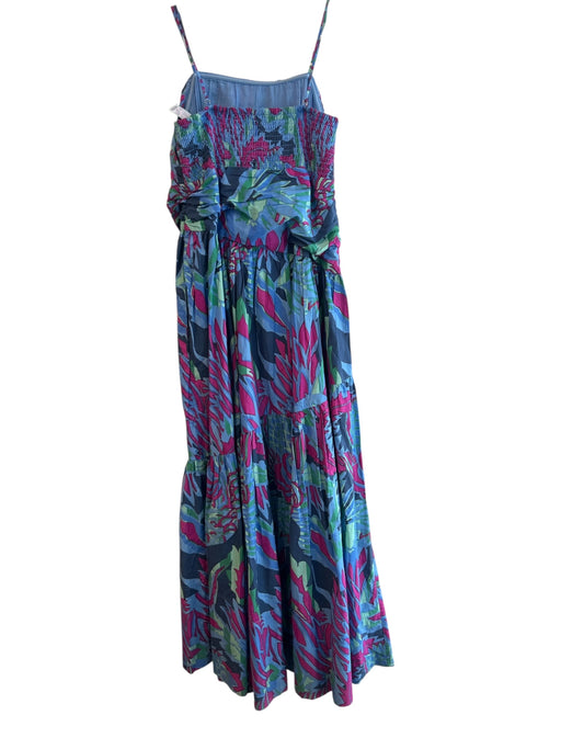 Love The Label Size Small Blue, Pink & Multi Side Zip Stretch Back Panel Dress Blue, Pink & Multi / Small