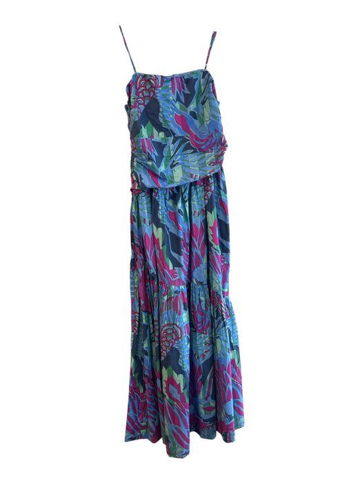 Love The Label Size Small Blue, Pink & Multi Side Zip Stretch Back Panel Dress Blue, Pink & Multi / Small