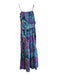 Love The Label Size Small Blue, Pink & Multi Side Zip Stretch Back Panel Dress Blue, Pink & Multi / Small