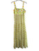 Silka Size Medium Lime & Pink Silk Lined Geometric Floral Back Zip Dress Lime & Pink / Medium