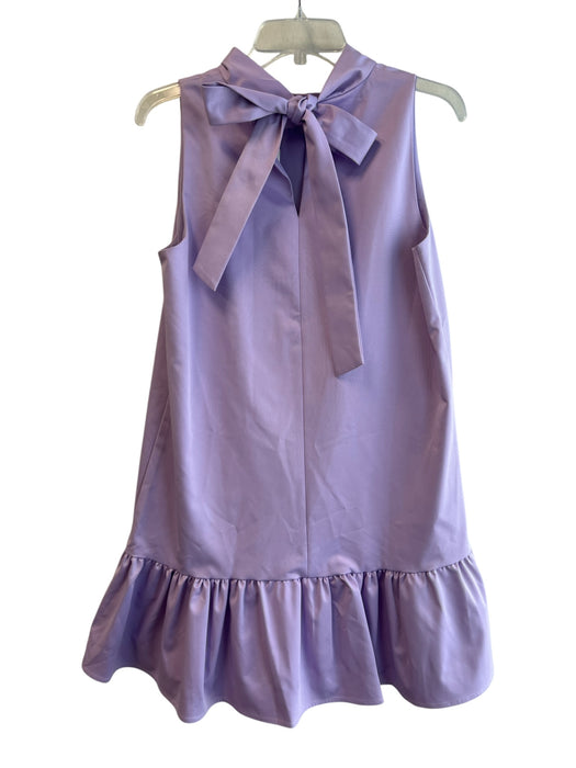 La Roque Size Large Lavender Polyester Sleeveless Ruffle Hem high neck Dress Lavender / Large