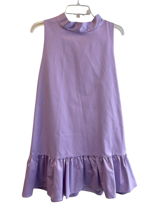 La Roque Size Large Lavender Polyester Sleeveless Ruffle Hem high neck Dress Lavender / Large