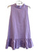 La Roque Size Large Lavender Polyester Sleeveless Ruffle Hem high neck Dress Lavender / Large