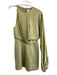 Significant Other Size 4 Apple Green Viscose One Shoulder Long Sleeve Dress Apple Green / 4
