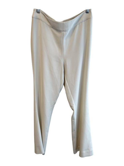 Marie Oliver Size 6 Ivory Polyester Back Zip Flat Front Straight Cut Pants Ivory / 6