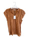 Melissa Nepton Size S/P Rust Viscose round split neck Pleats Top Rust / S/P