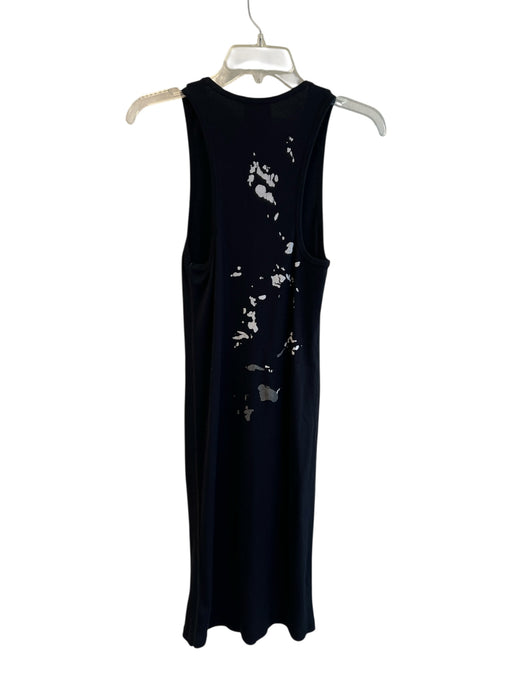 Helmut Lang Size Medium Black, White & Gray Cotton Ribbed Sleeveless Dress Black, White & Gray / Medium