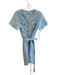 Olivia James Size Small Sky Blue Cotton Short Sleeve Contrast Stitch Dress Sky Blue / Small