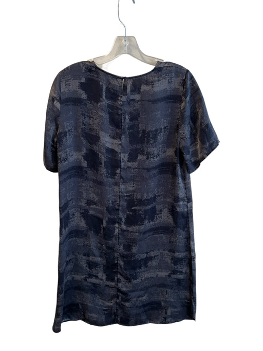 Eileen Fisher Size XS Dark Gray Silk Round Neck Short Sleeve A Line Dress Dark Gray / XS