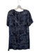 Eileen Fisher Size XS Dark Gray Silk Round Neck Short Sleeve A Line Dress Dark Gray / XS