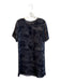 Eileen Fisher Size XS Dark Gray Silk Round Neck Short Sleeve A Line Dress Dark Gray / XS