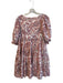 Cleobella Size XS Pink & blue Organic Cotton Lined V Neck Abstract Floral Dress Pink & blue / XS