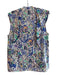 Isabel Marant Size 38 Blue, Green & Multi Silk Blend Abstract Print V Neck Top Blue, Green & Multi / 38