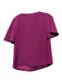 Trina Turk Size XS Purple Polyester Short Sleeve Stitching Detail Top Purple / XS