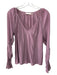 Ramy Brook Size XS Dusty Purple Polyester Long Sleeve Solid Stud Detail Top Dusty Purple / XS