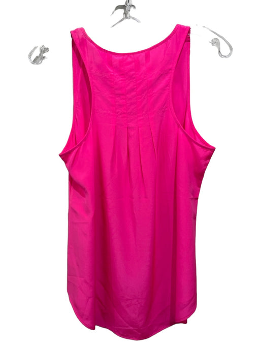 Lilly Pulitzer Size M Hot pink Silk Round Neck Sleeveless Razorback Top Hot pink / M